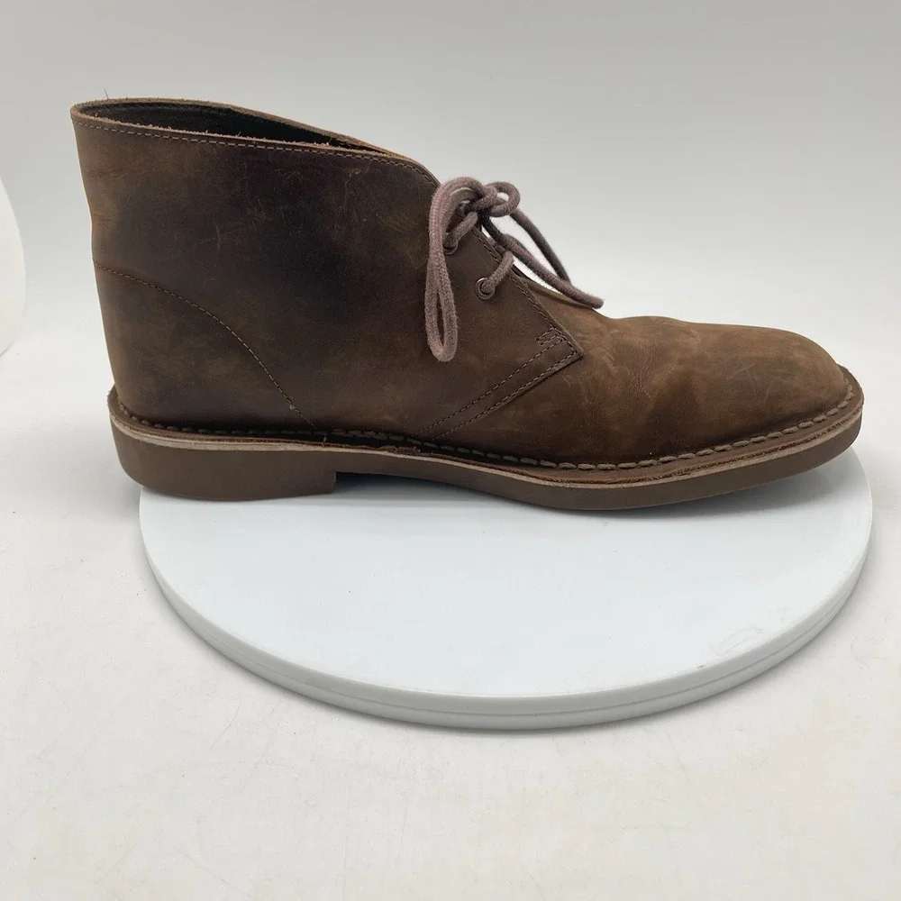 Clarks Bushacre Boots Mens 10.5 M Brown Casual Chukka Preppy Ankle‎ Shoes 15522